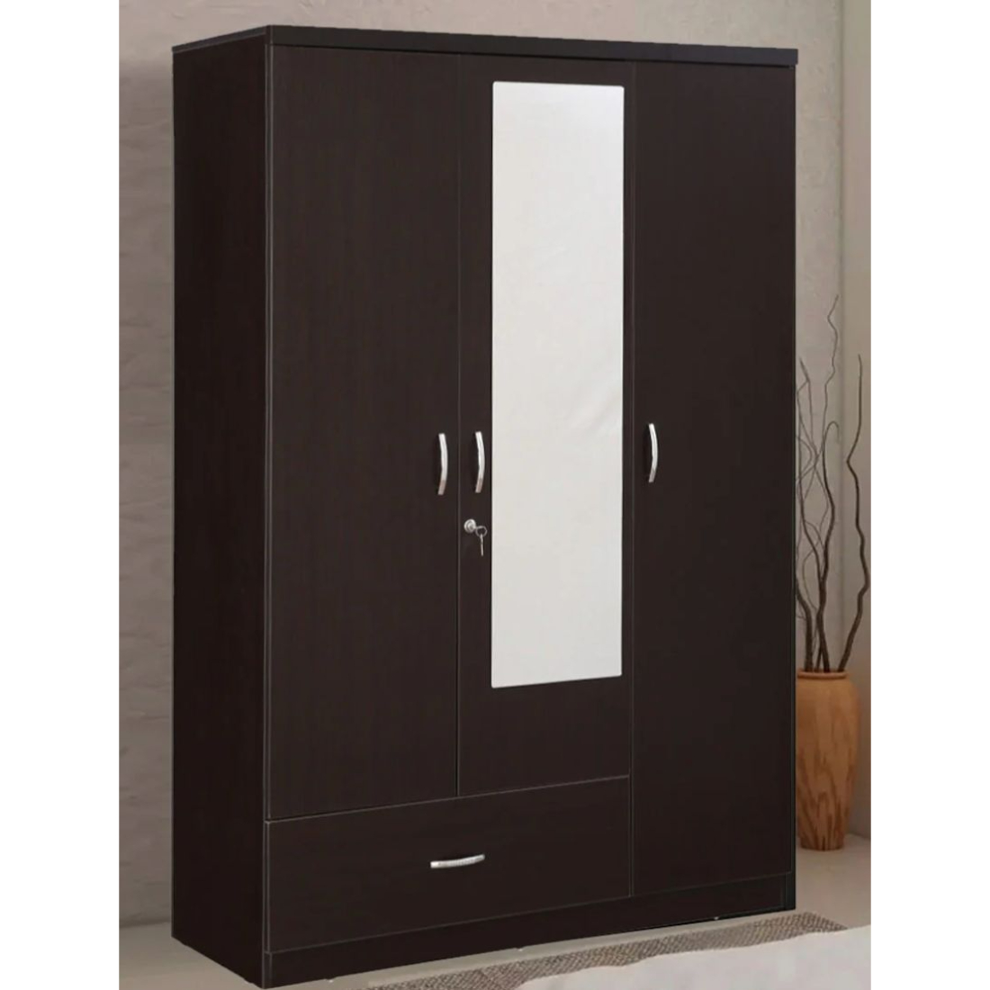 Primrose 3 Door Wardrobe With Mirror - WR123